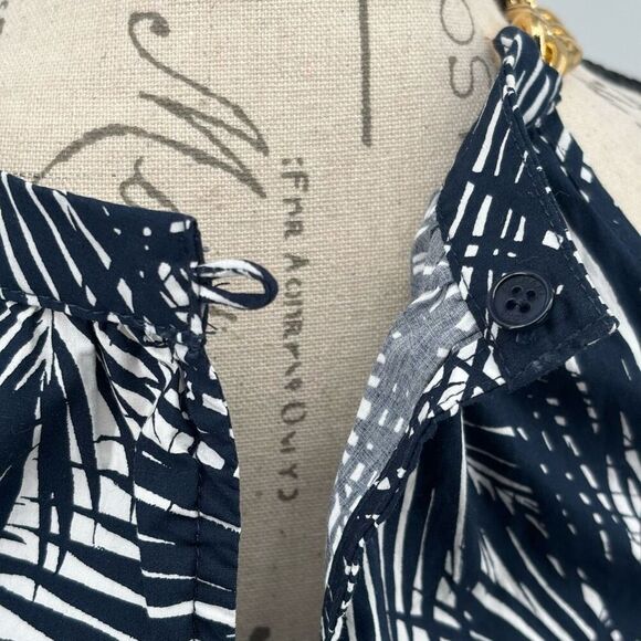 MICHAEL MICHAEL KORS Palm Stretch Organic Cotton Poplin Cutout Dress Medium - Picture 10 of 10